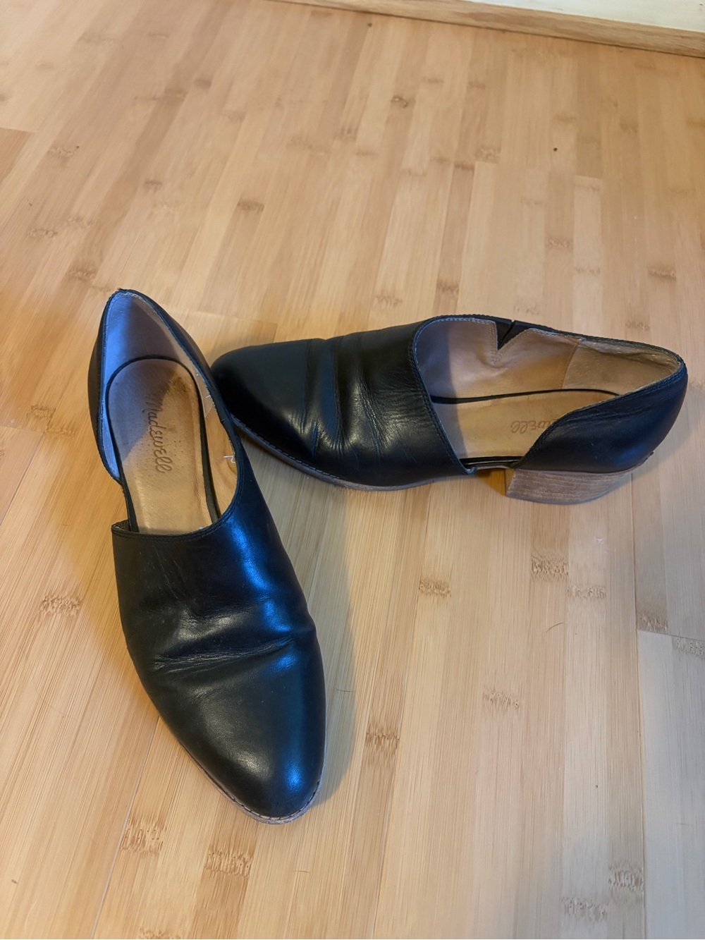 Madewell Black Leather Slip-On Loafers